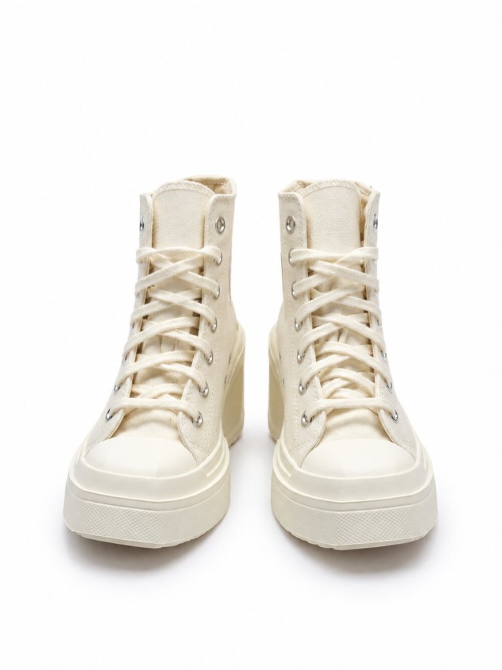 Converse Chuck 70 DeLuxe Wedge High TopEgret Platform Sneake Womens 6.5 (fits 7) - Picture 2 of 9